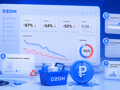 7 ошибок в рекламе Ozon, из-за которых селлер тратит бюджет и не видит прибыли